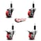 Service Caster 3'' Red Poly Swivel 1-1/8'' Expanding Stem Caster Set 2 Total Lock Brakes, 4PK SCC-EXTTL20S314-PPUB-RED-2-S-2-118 - alternate 5